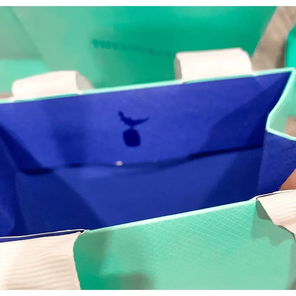 8 PCS Tiffany & Co. Small Blue Paper Bird On Rock Shopping Gift Bags 6x5x3